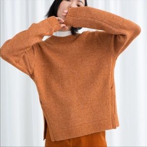 & Other Stories Alpaca Wool Rust Oversized Sweater